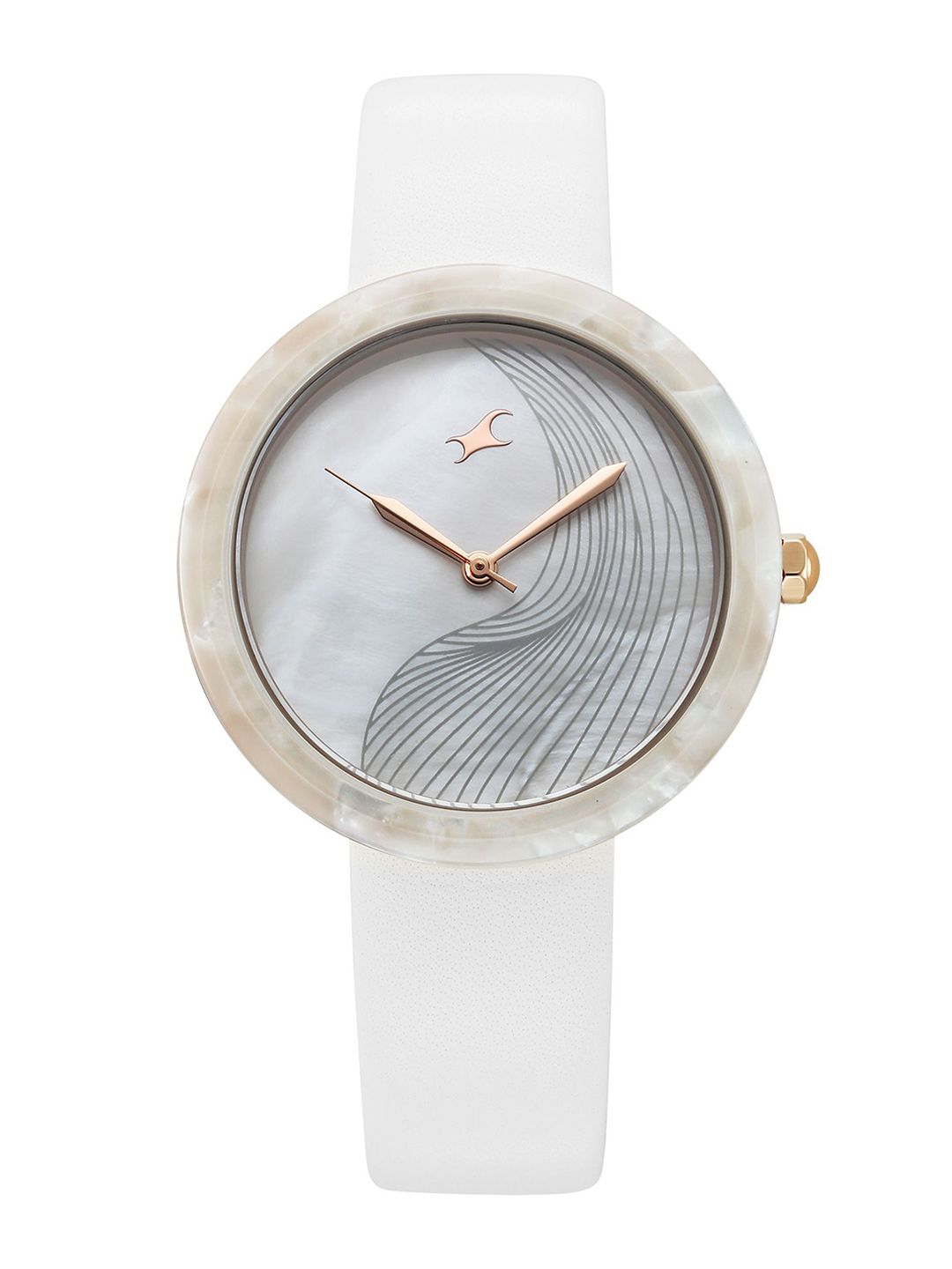Fastrack Women Brass Patterned Dial & Leather Straps Analogue Watch 68035KL01-picture-31