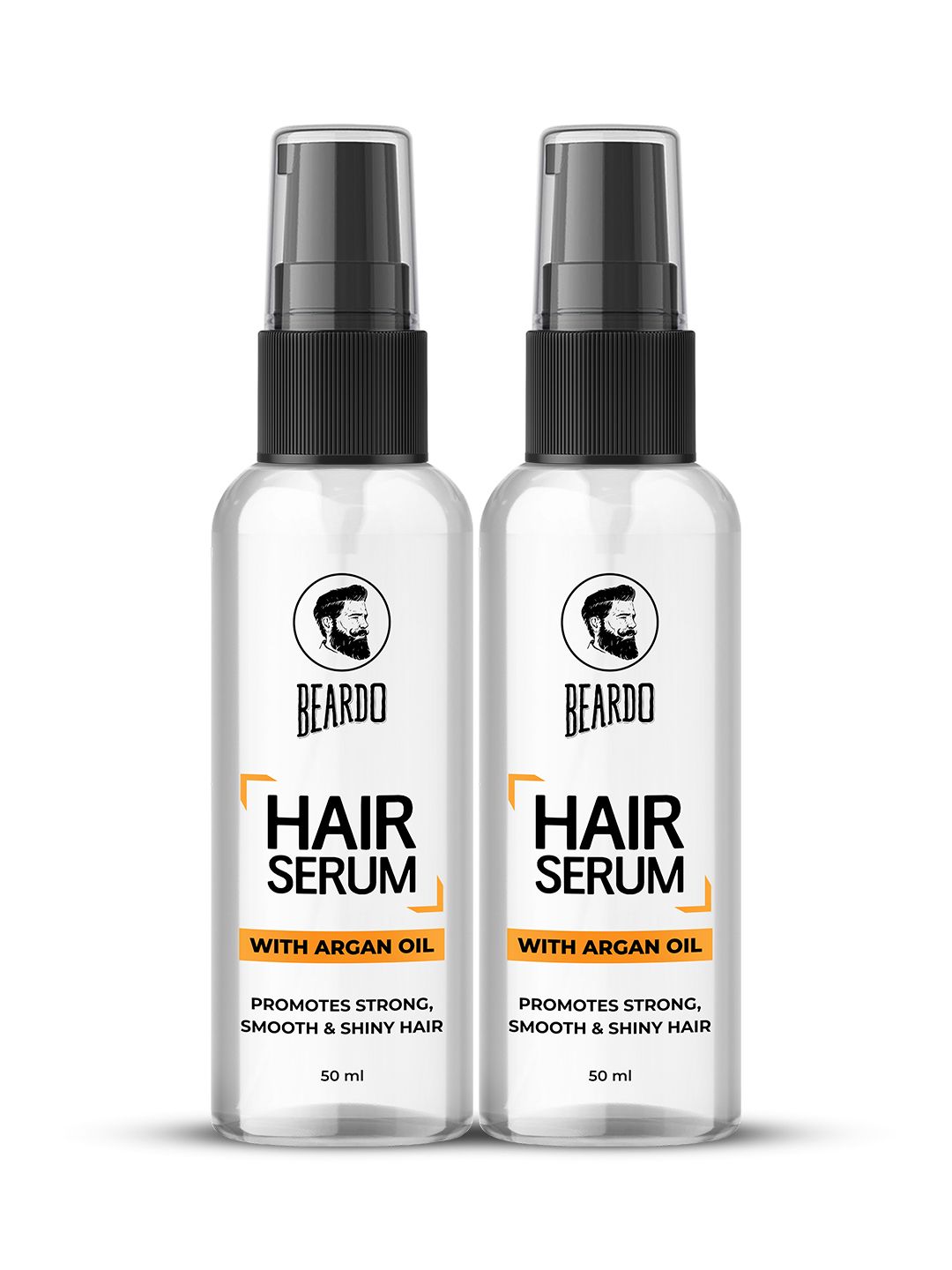 BEARDO Men Set Of 2 Hair Serum With Argan Oil & Almond Oil For Hair Smoothing - 50ml Each-image-10