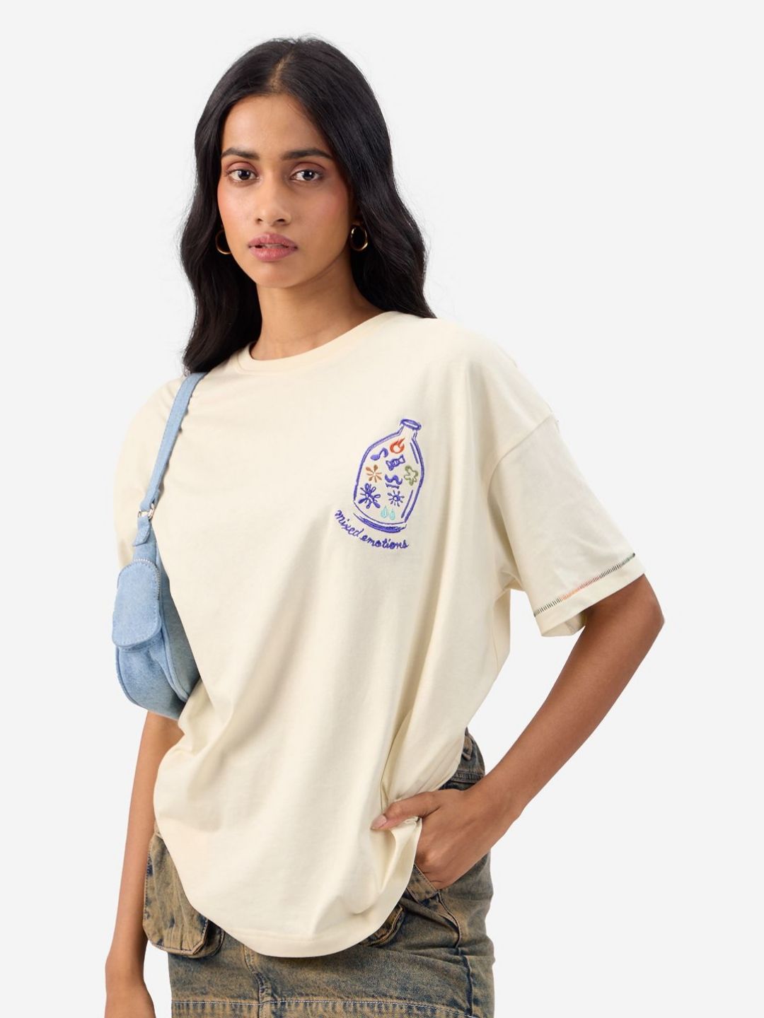 The Souled Store Women Printed Extended Sleeves T-shirt-picture-43