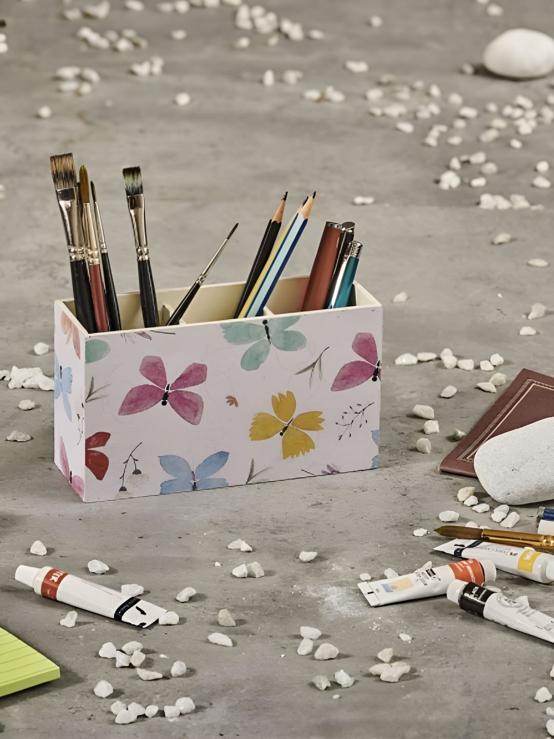 A Tiny Mistake White & Pink Floral Printed Wooden Holder-picture-16