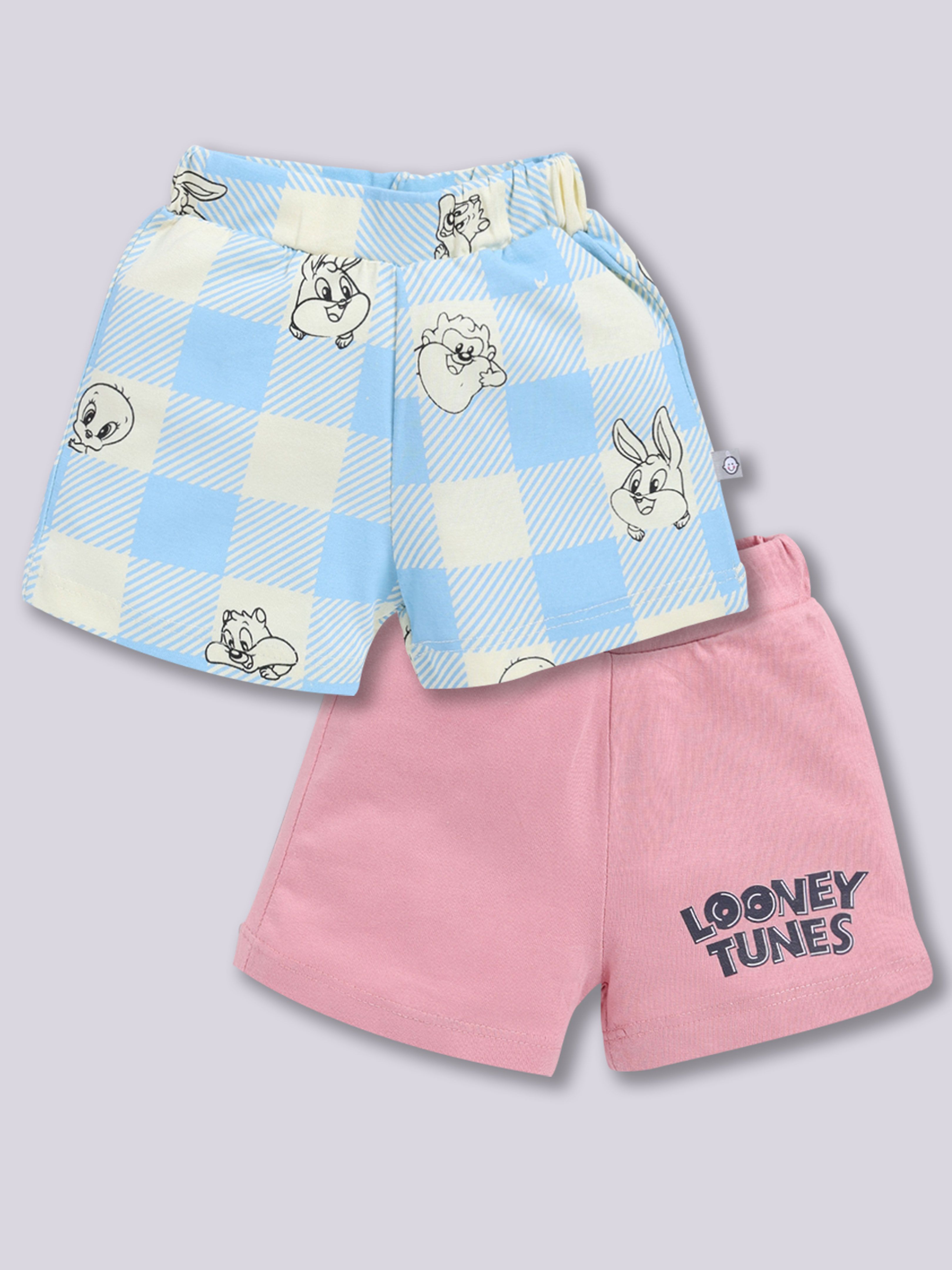YK X Tinyo Infants Boys Set of 2 Assorted Printed Looney Tunes Shorts-picture-24