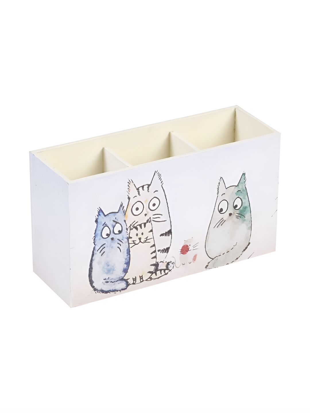 A Tiny Mistake Off White & Black Printed Wooden Utility Holder-picture-14