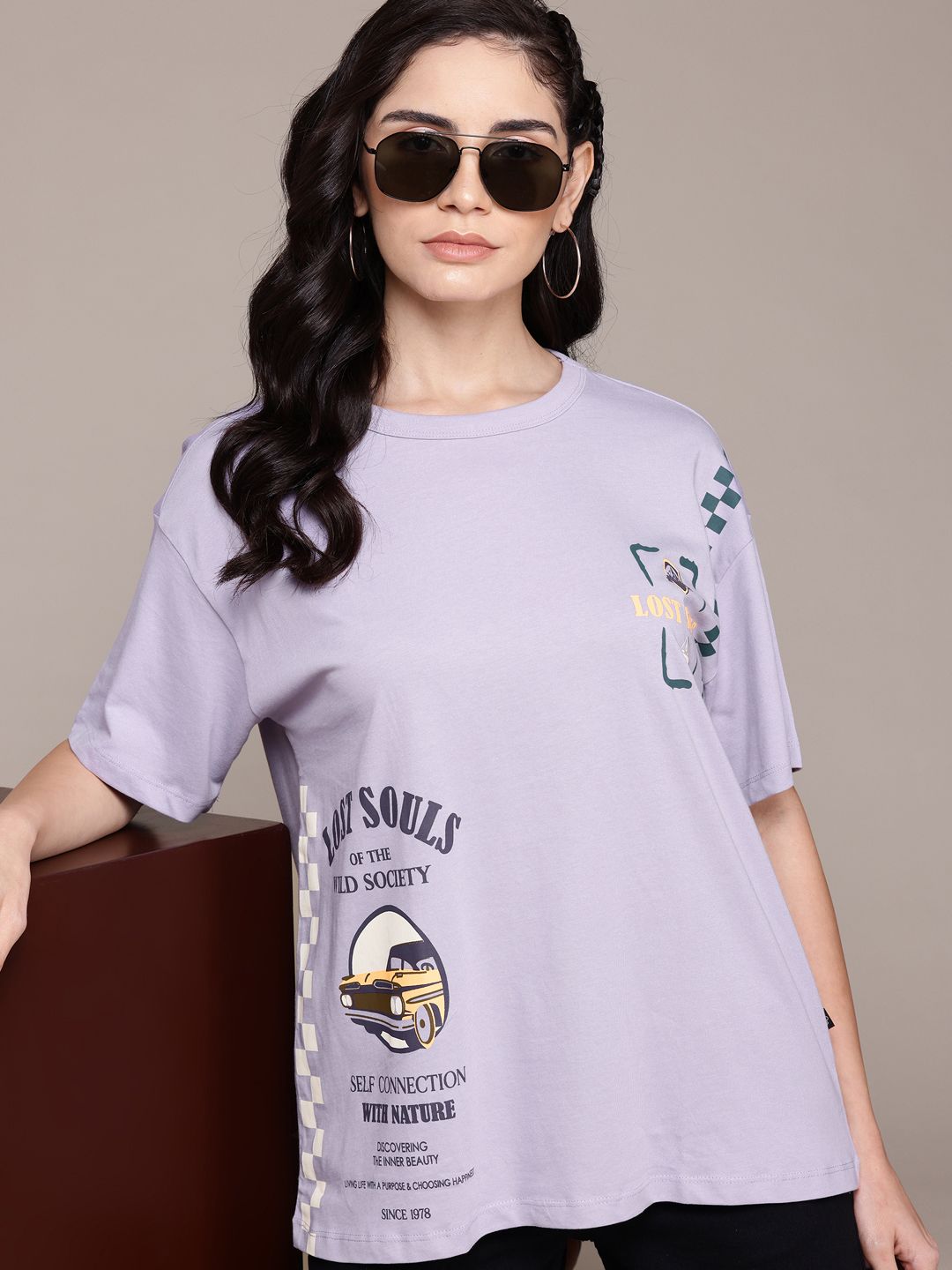 Roadster The Life Co. Graphic Printed Relaxed Fit Pure Cotton T-shirt-picture-39