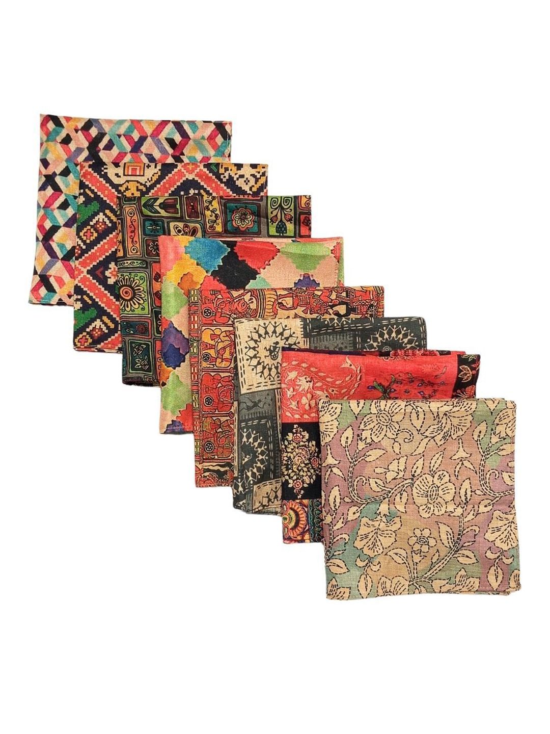 The Tie Hub Set Of 7 Printed Pocket Square-image-23