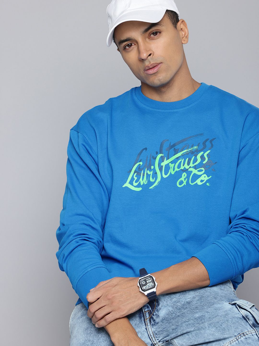 Levis Pure Cotton Brand Logo Printed Sweatshirt-image-41