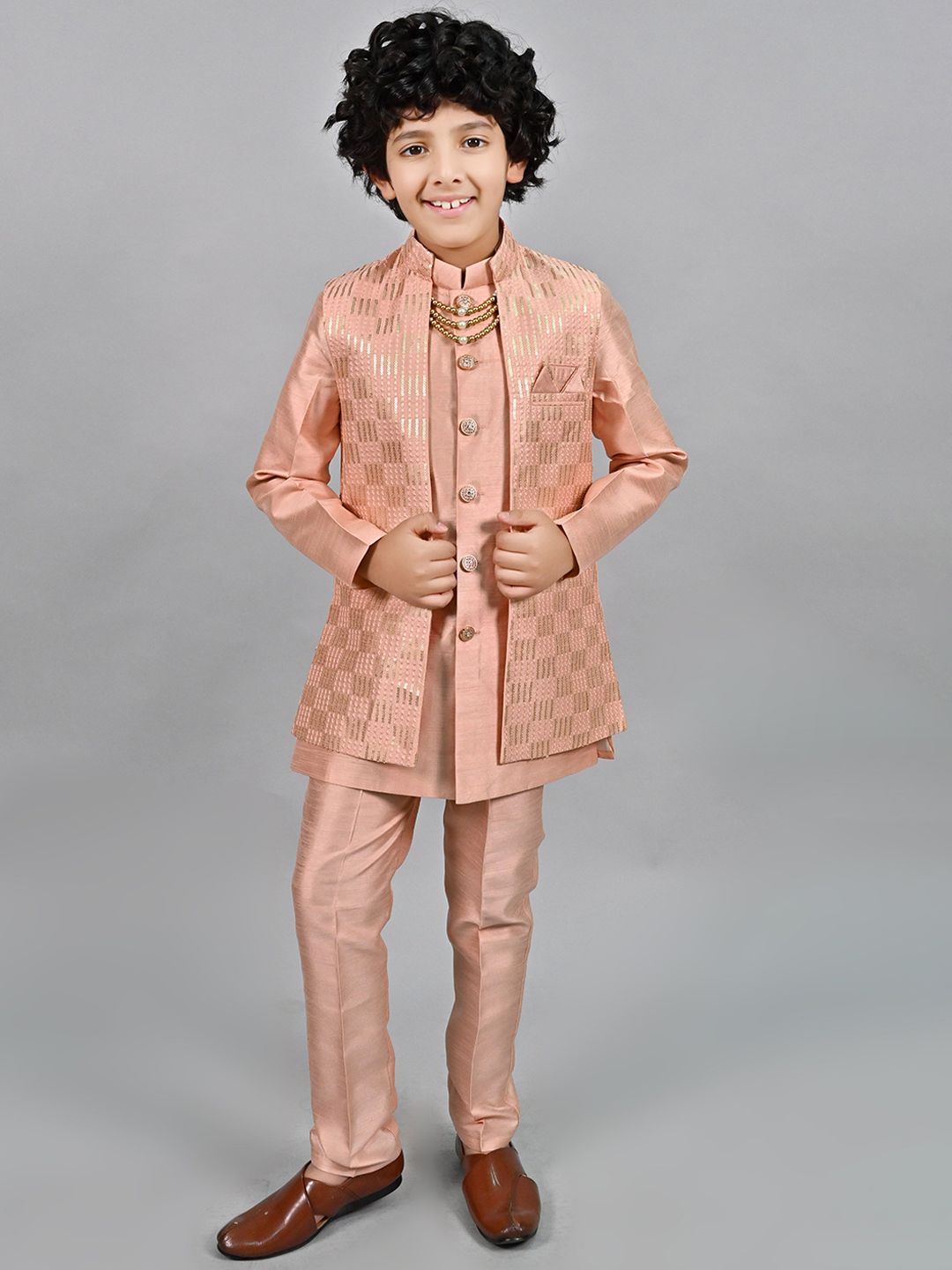 ahhaaaa Boys 3-Piece Sherwani Set-picture-10