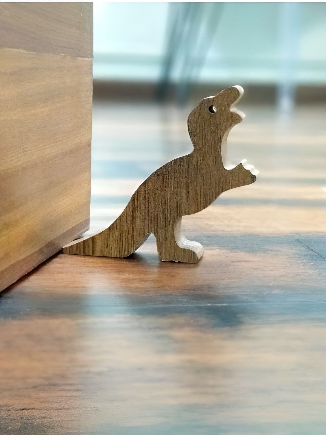 VAH Kya Bat Hai !! Brown Non-Slip Wooden Door Stopper-picture-14