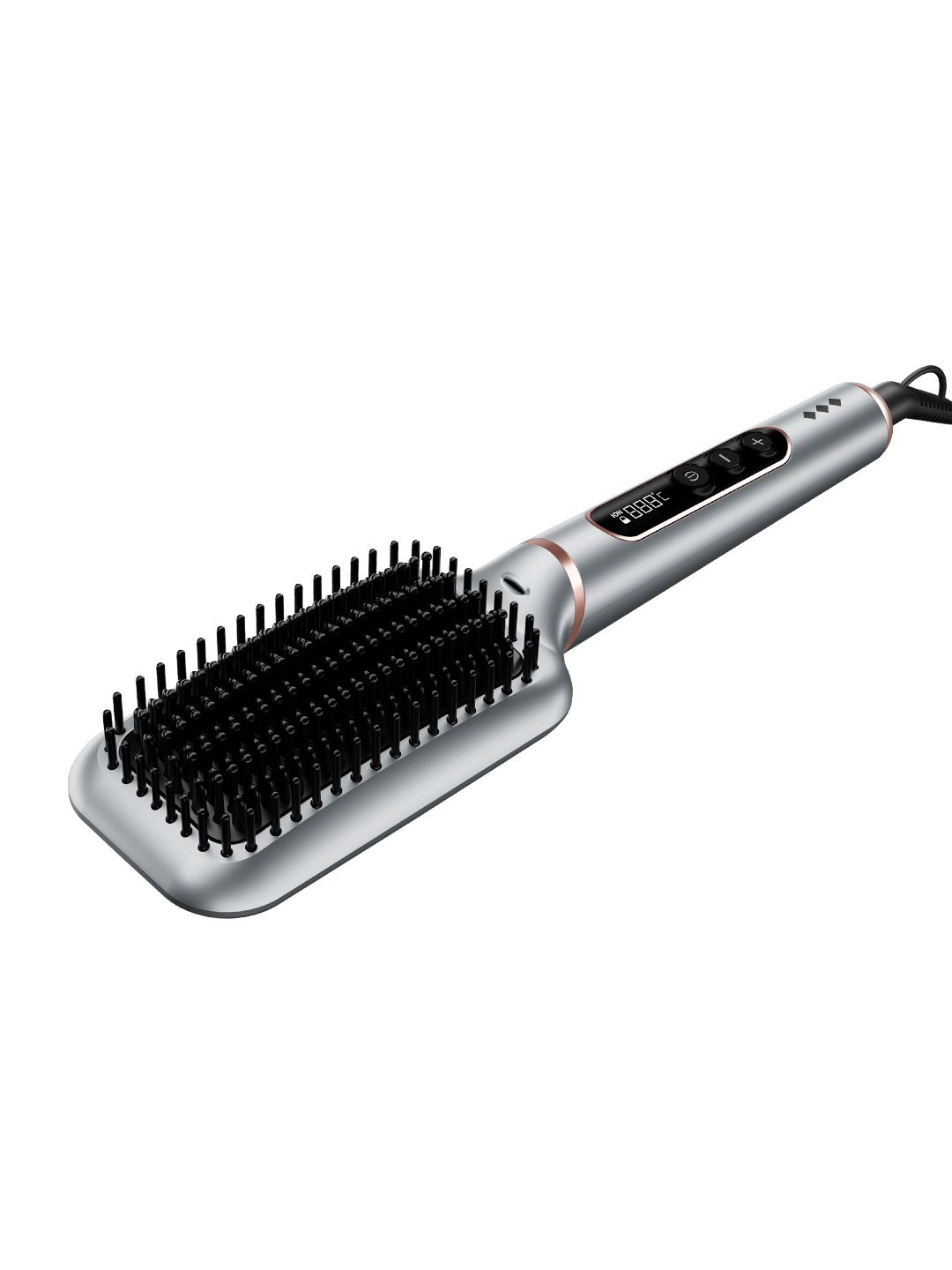 Ikonic Me Hair Straightener Brush - Silver-Toned