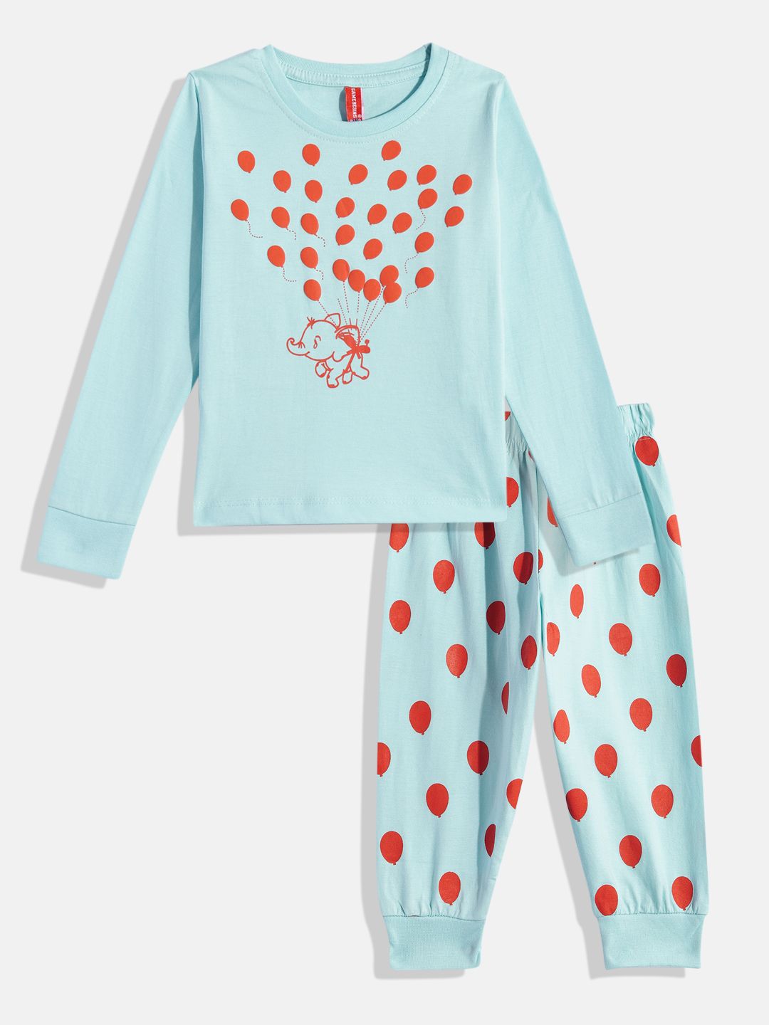 Here&Now X Game Begins Girls Pure Cotton Printed T-shirt & Joggers-picture-16