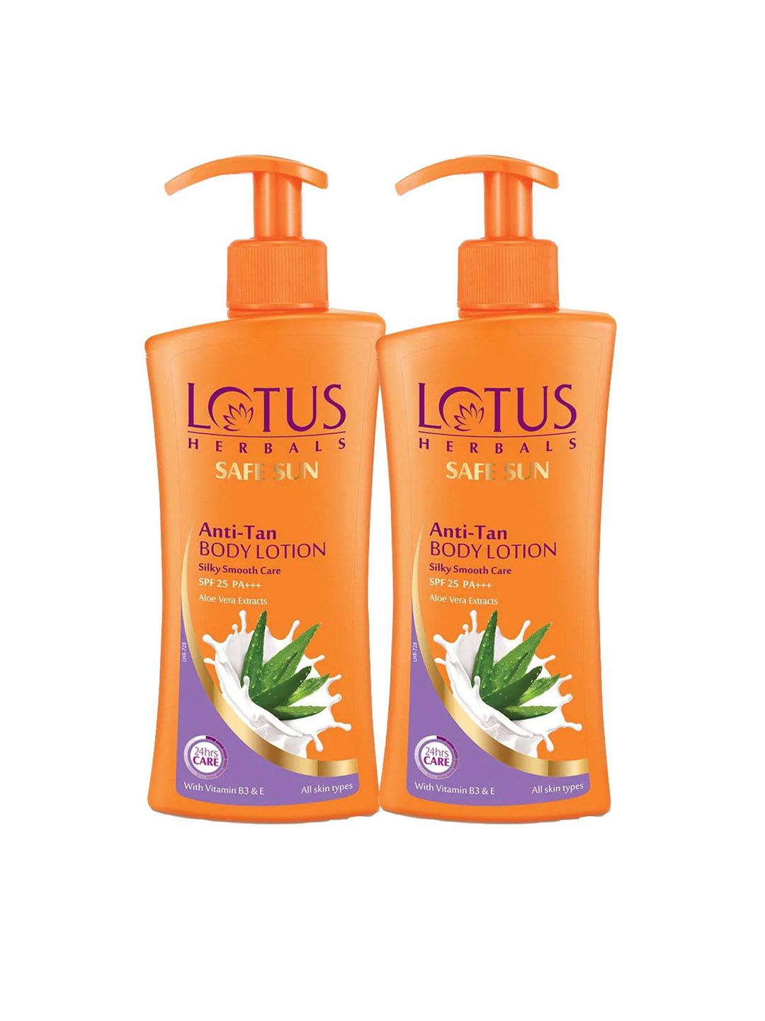 Lotus Herbals Safe Sun Set Of 2 Anti-Tan Body lotion SPF-25-250ml Each-image-46