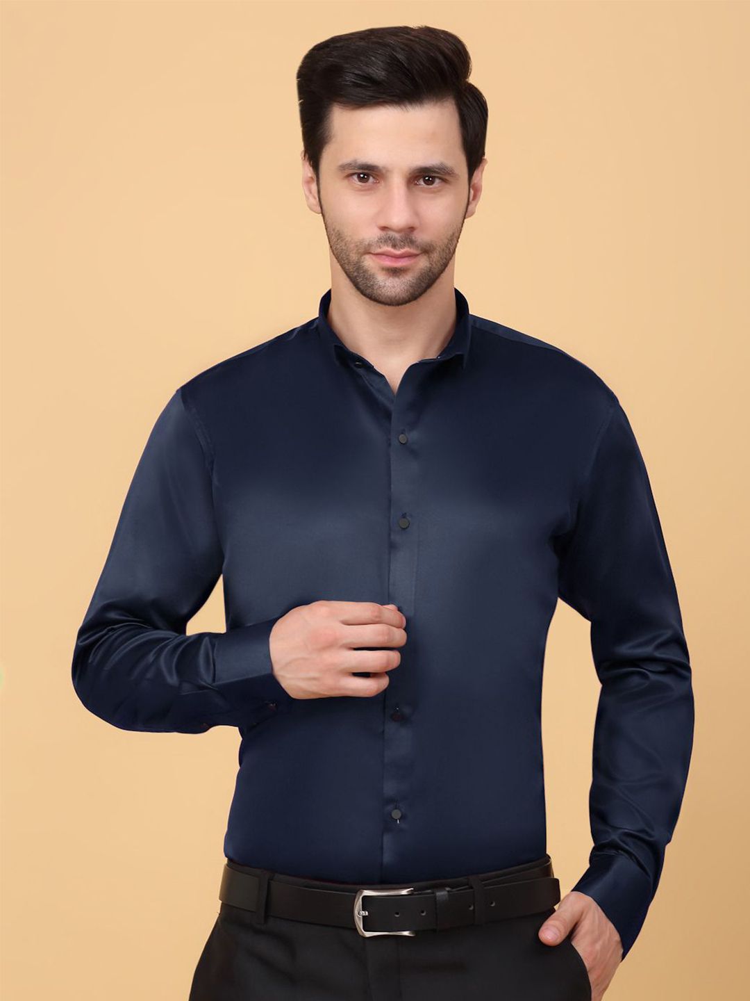 KLOTTHE Slim-Fit Spread Collar Formal Shirt-picture-15