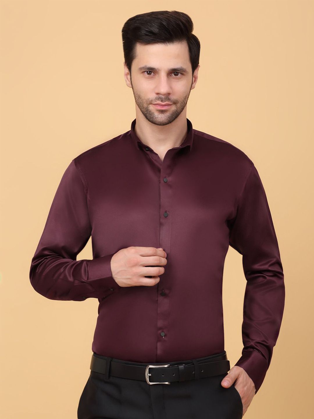 KLOTTHE Spread Collar Slim Fit Shirts-picture-18