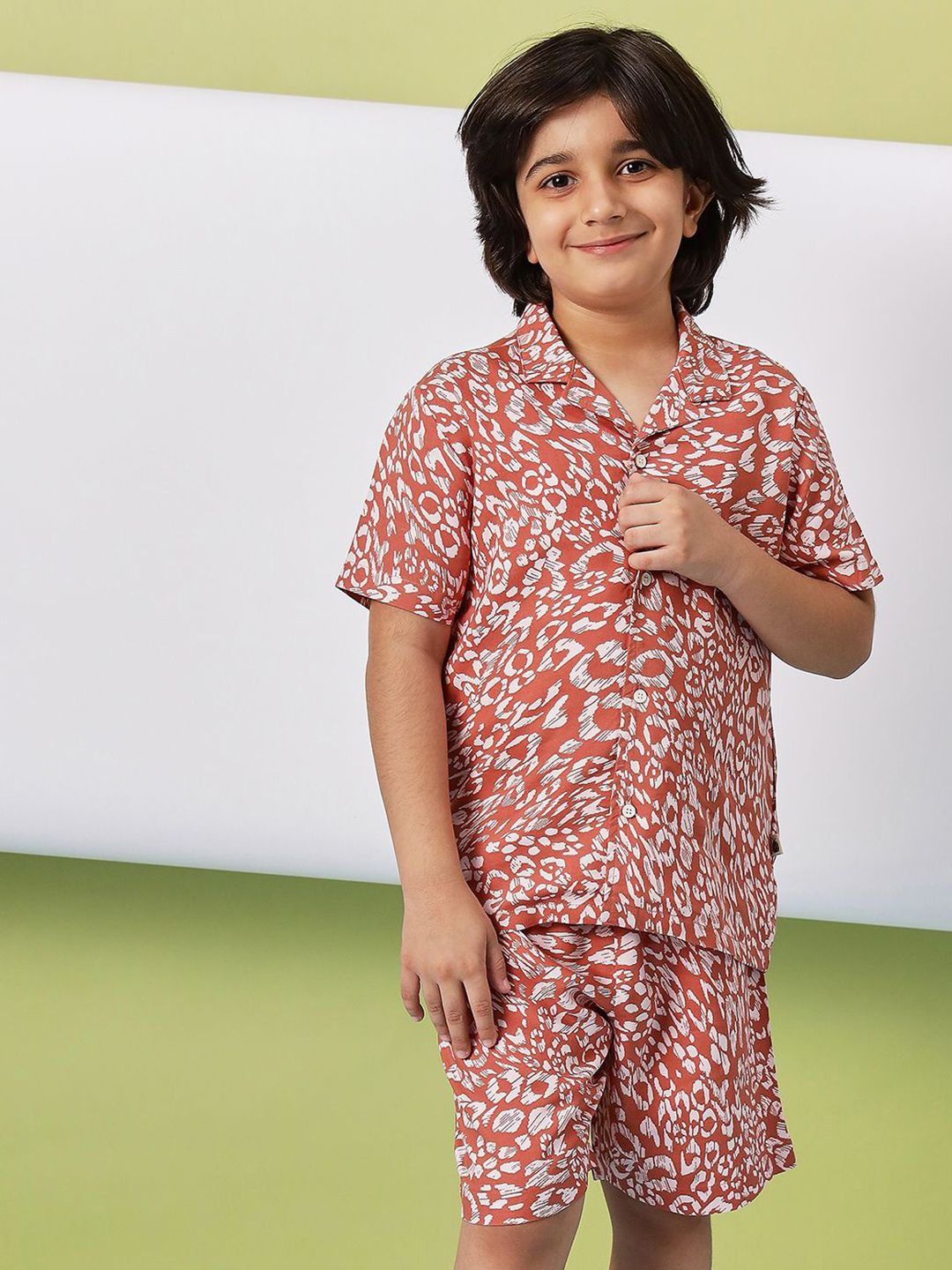 Stylo Bug Boys Printed Short Sleeves Shirt with Shorts-picture-27