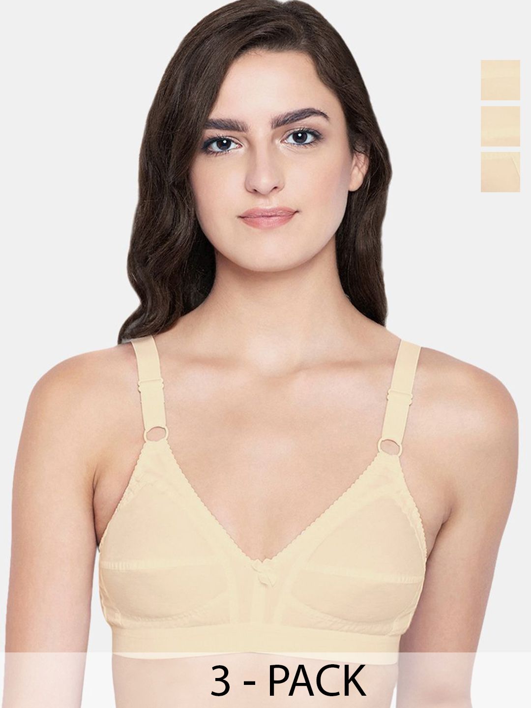 Bodycare Pack of 3 Women Full Coverage Bra