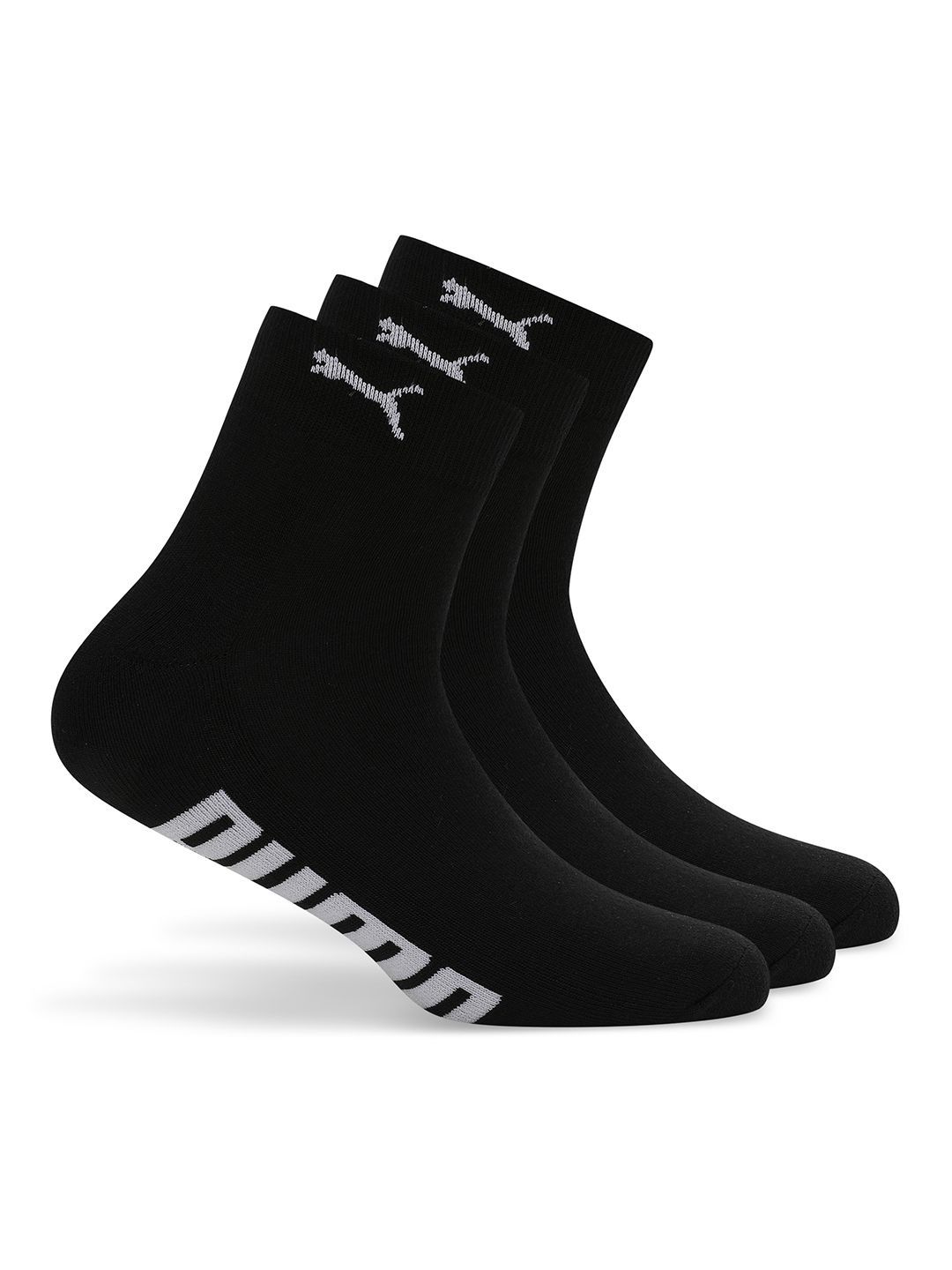 Puma Unisex Pack Of 3 Logo Printed Ankle Length Socks-image-48