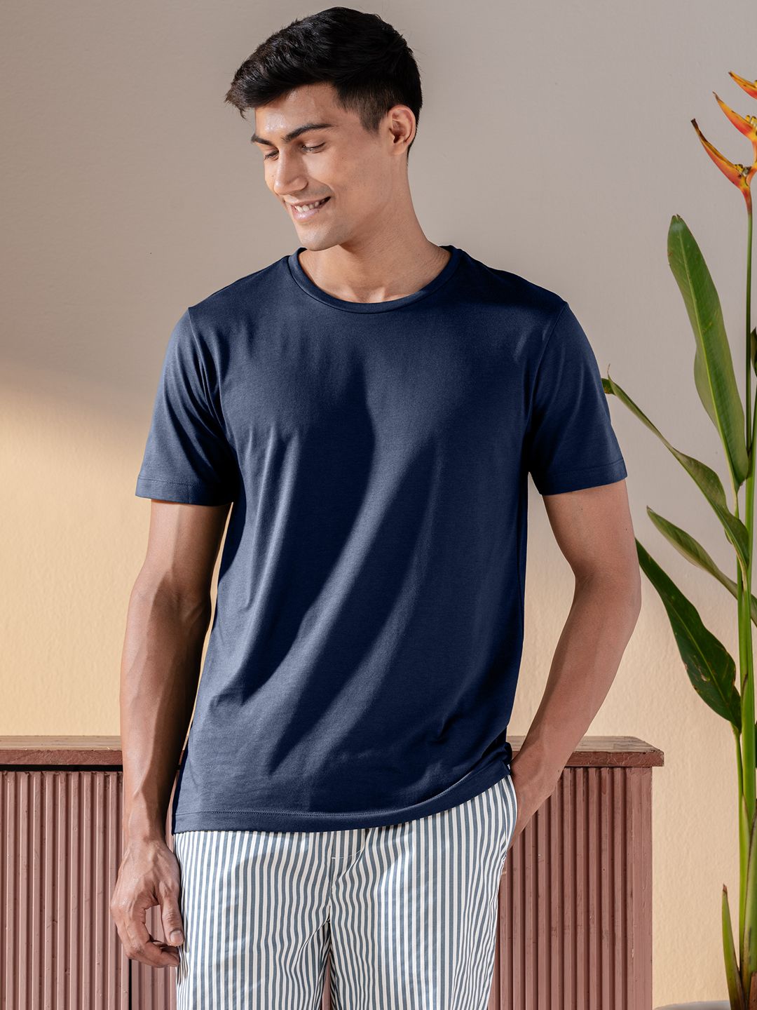 DAMENSCH Ultralight Basic Crew Pure Cotton Lounge T-Shirts-picture-55