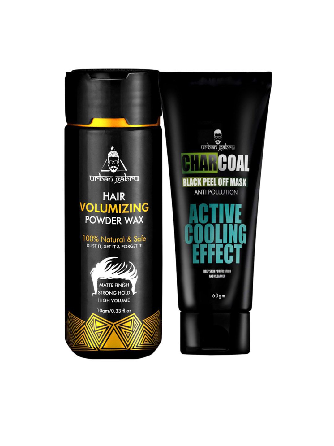 URBANGABRU Hair Volumizing Powder Wax 10g & Charcoal Black Peel Off Mask 60g Combo-picture-4