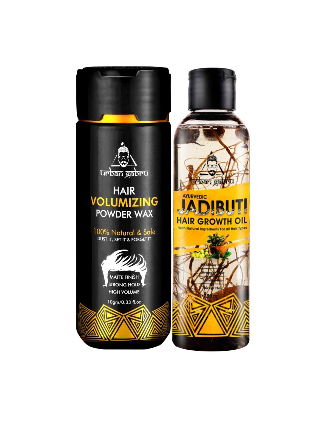 URBANGABRU Set of Hair Volumizing Powder Wax 10g &  Jadibuti Hair Oil 200ml-picture-18
