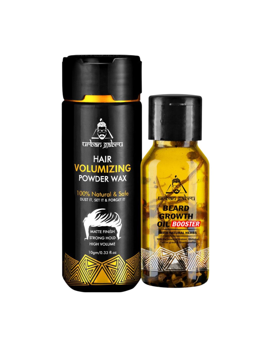 URBANGABRU Hair Volumizing Powder Wax 10g & Beard Growth Oil Booster 60ml-image-9