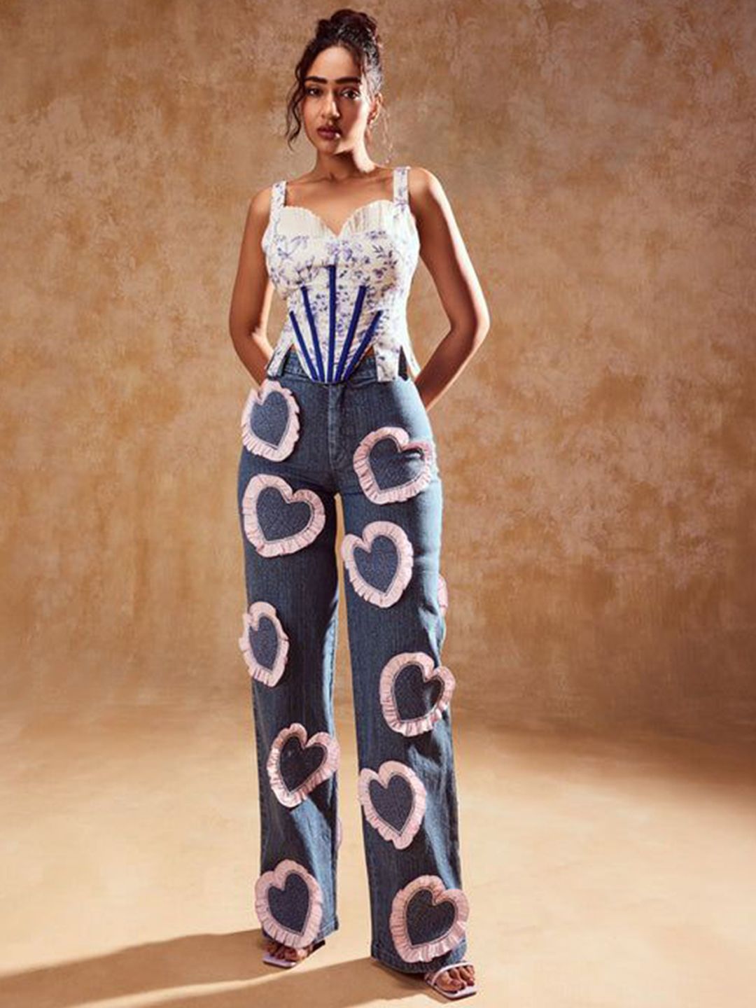 Lea Clothing Co. Floral Printed Sweetheart Neck Corset-picture-10