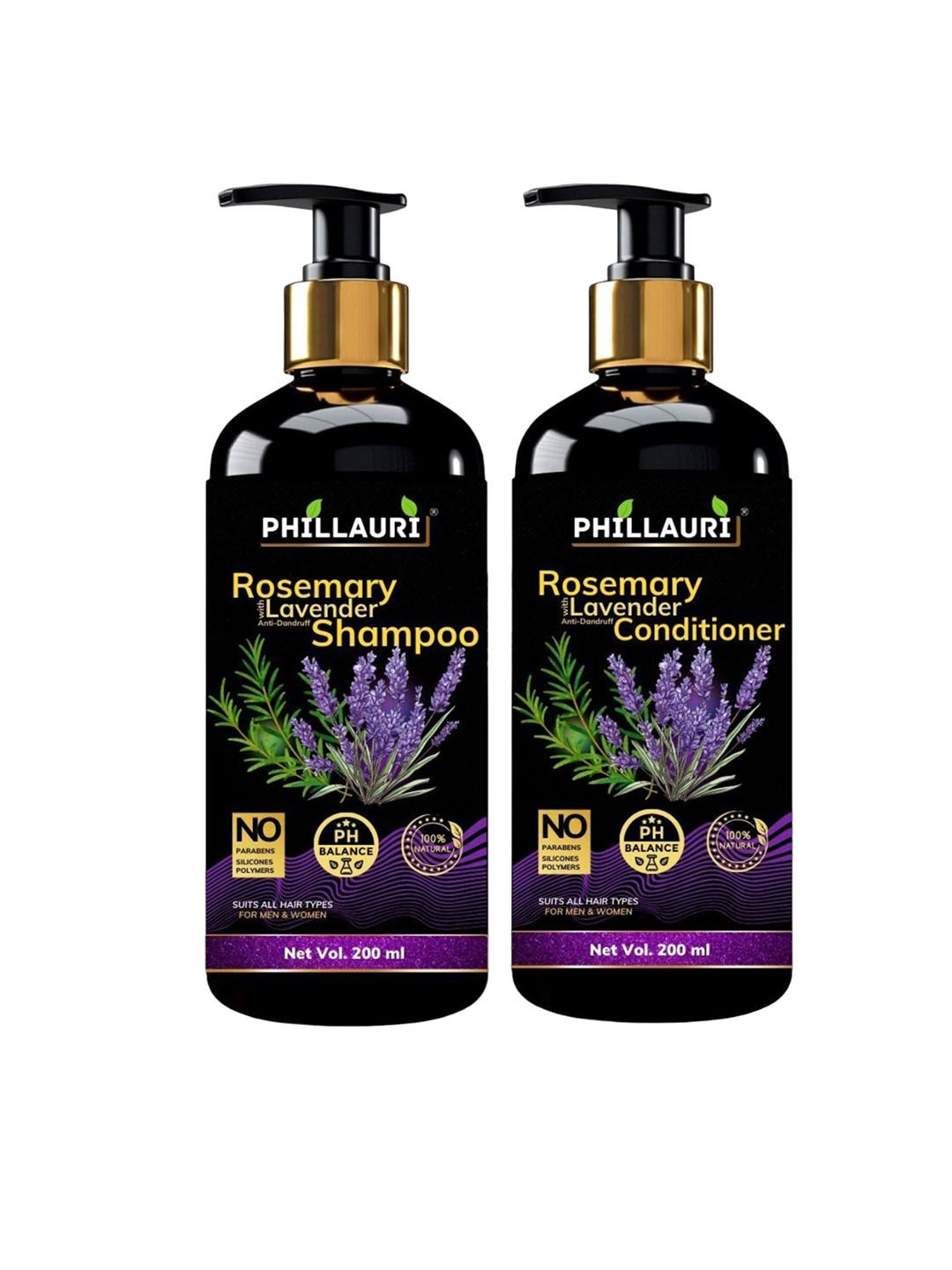 Phillauri Rosemary With Lavender Anti-Dandruff Shampoo & Conditioner Combo-200ml Each-image-11