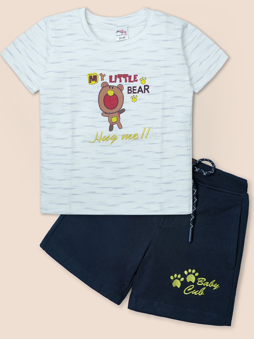 Nino Togs Boys Printed Round Neck Short Sleeves T-shirt With Shorts-picture-41