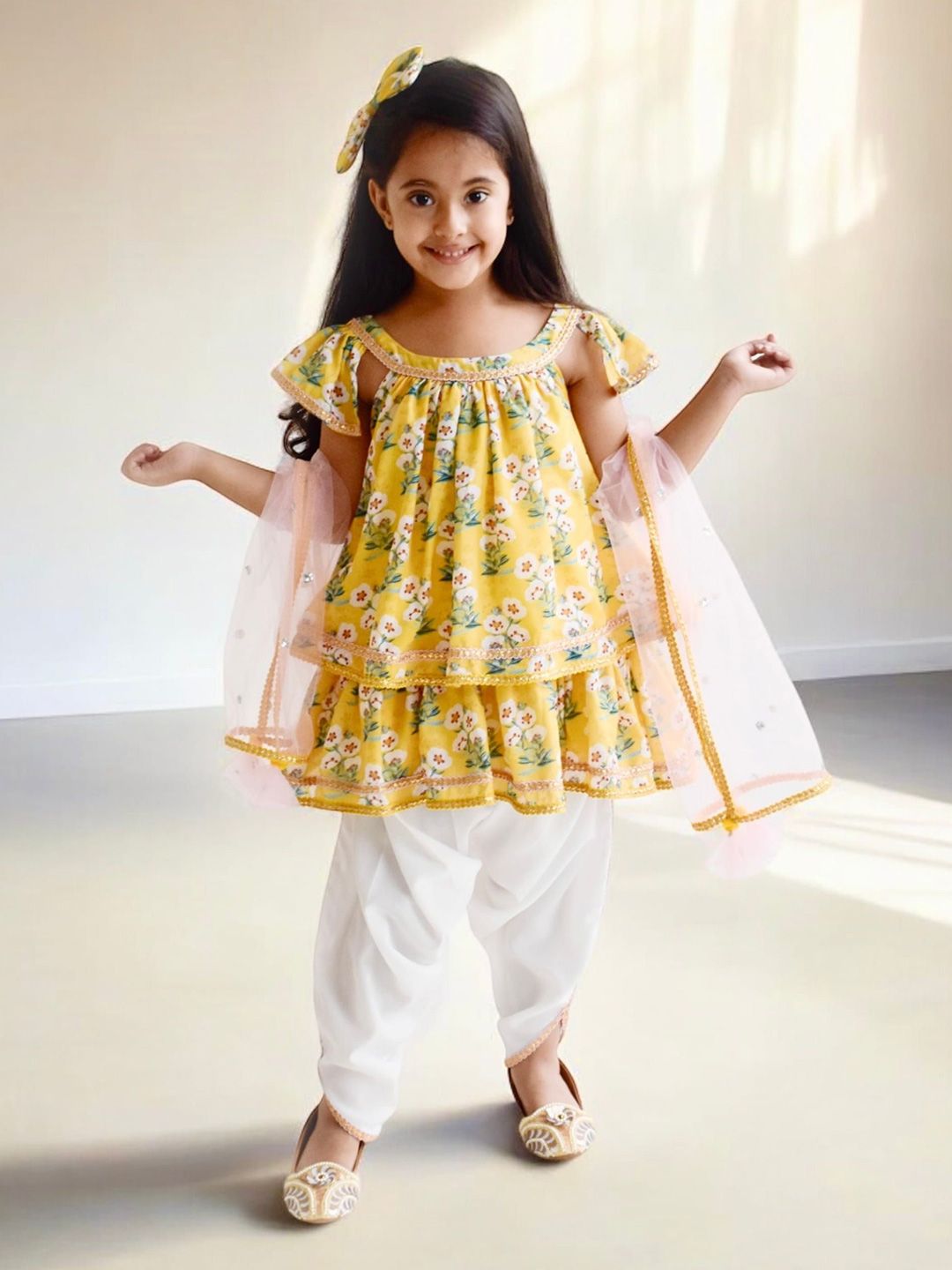 Fayon Kids Floral Print A-Line Dress-picture-43