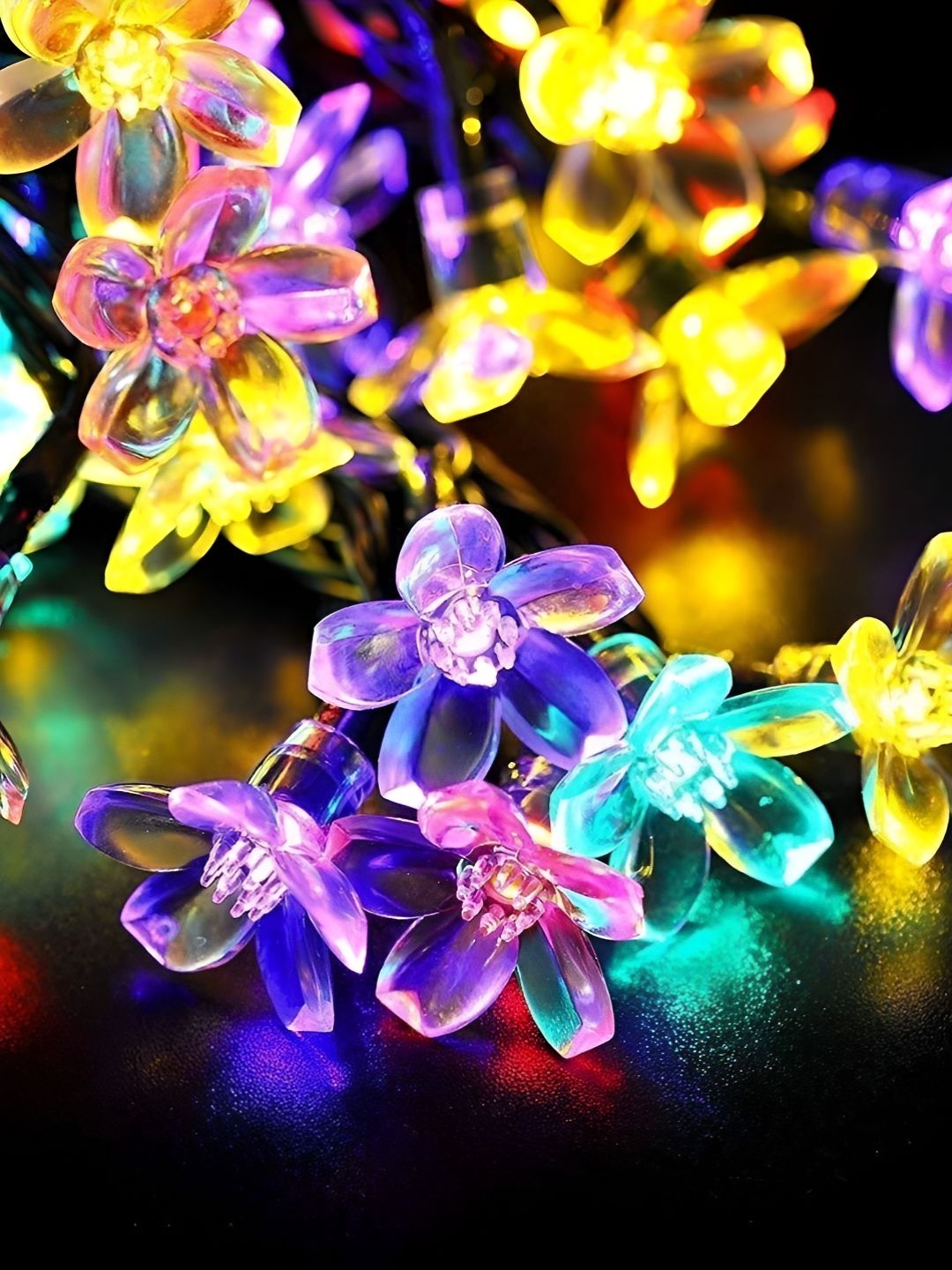 ENORMITY 16 Blue & Yellow Flower LED String Lights-picture-13