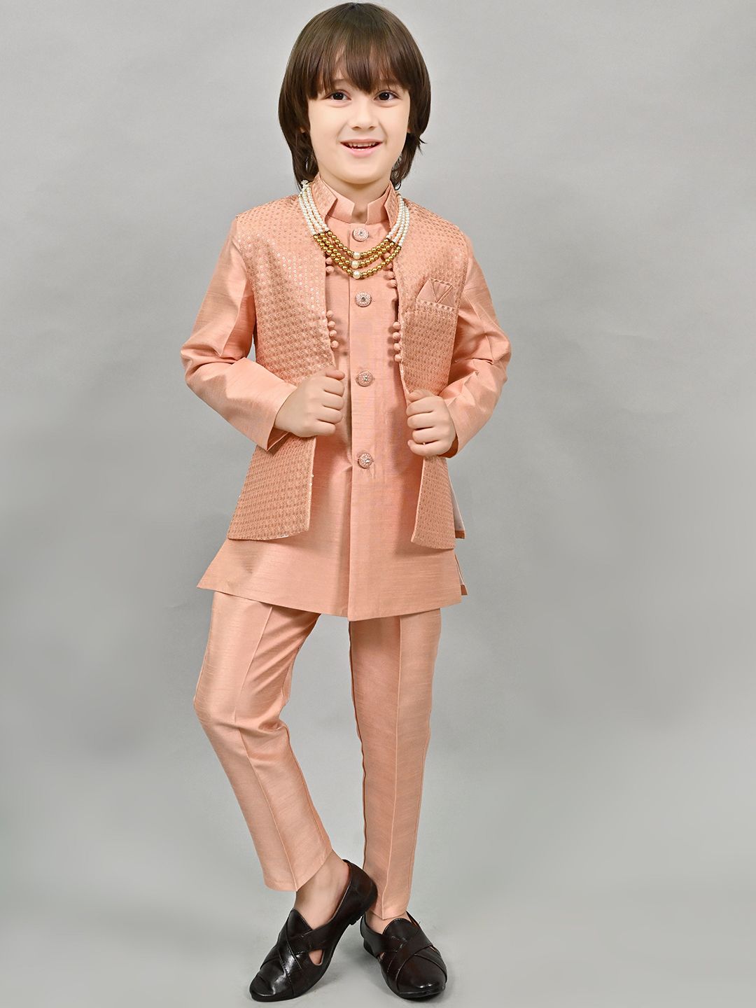 ahhaaaa Boys Embroidered Sherwani Set-picture-30