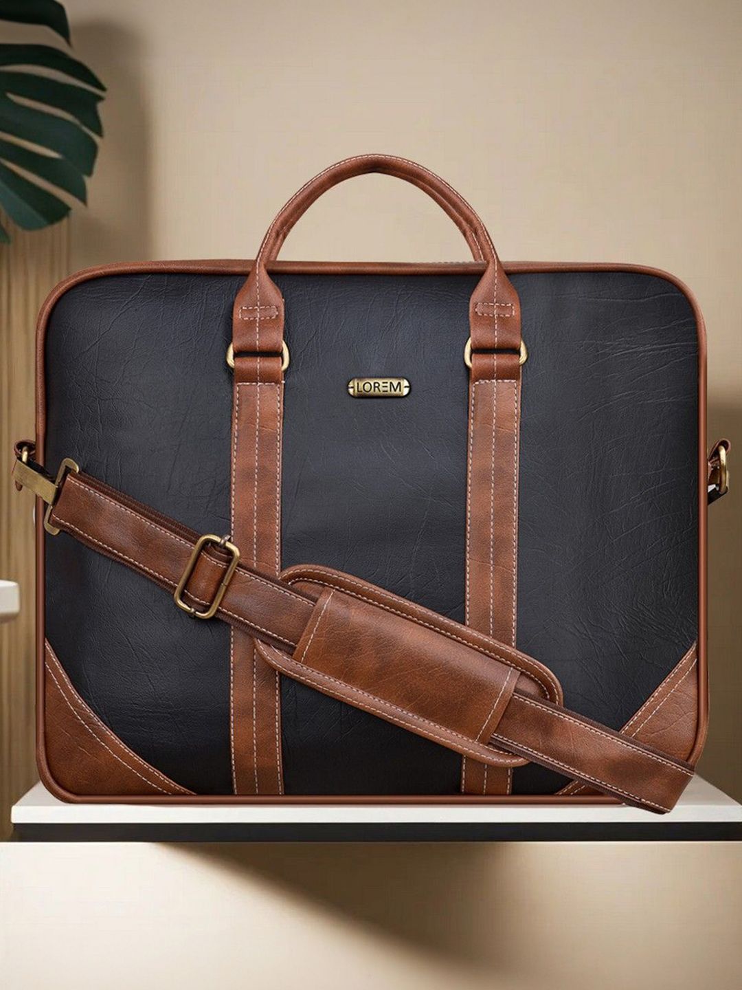 LOREM Unisex Textured Laptop Bag-picture-21