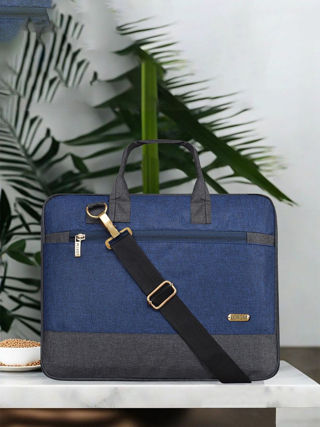 LOREM Unisex Textured Laptop Bag-picture-25
