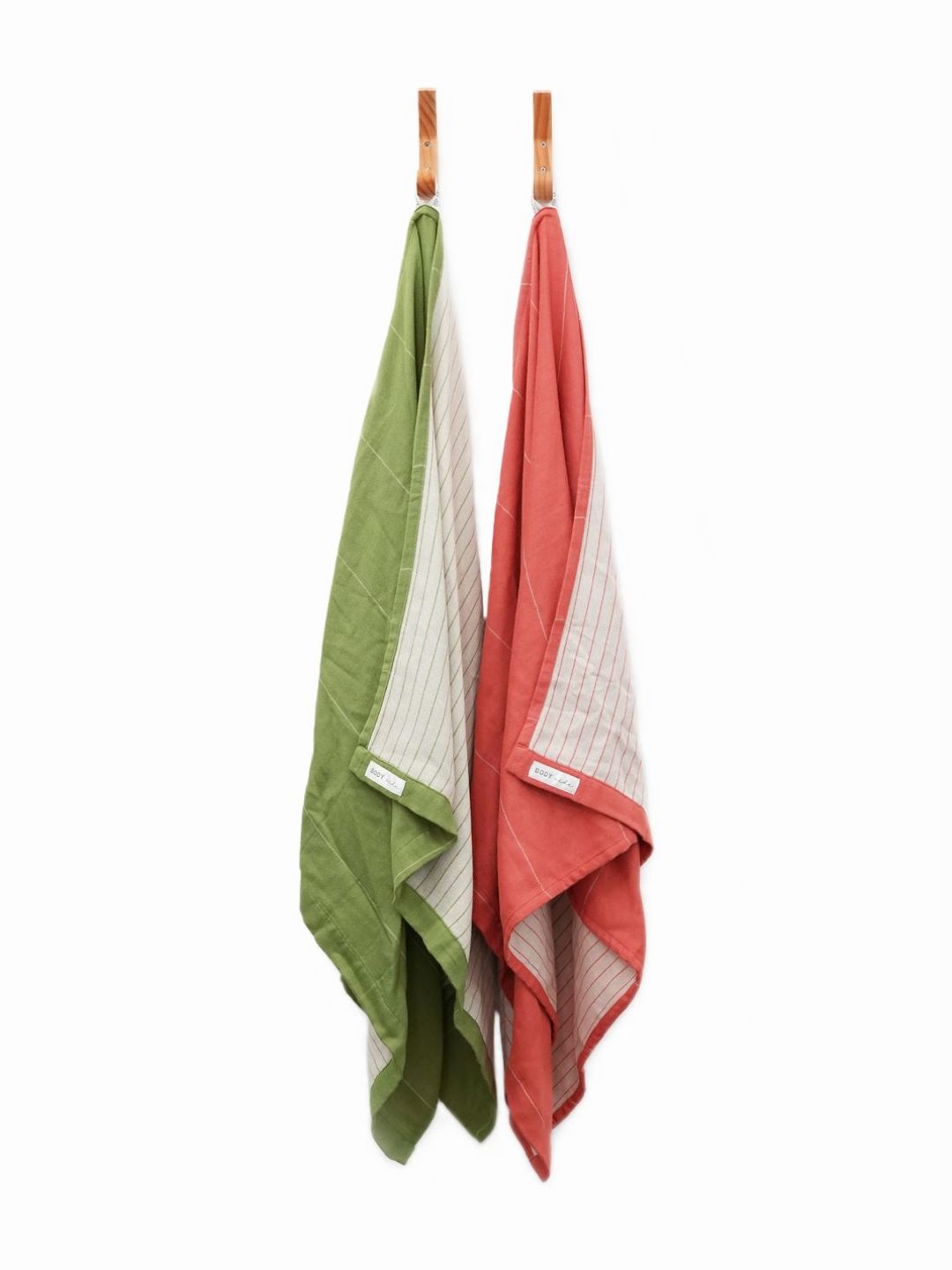 Doctor Towels Green & Grey 4 Pieces Striped Aloevera 350 GSM Towel Set-picture-19
