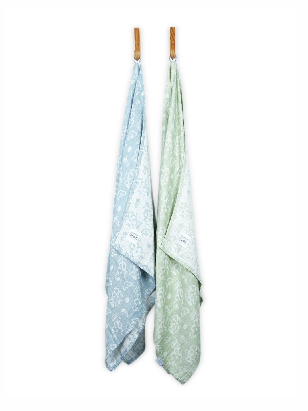 Doctor Towels Green & Blue 2 Pieces Banana Jacquard 300 GSMBath Towels-picture-35