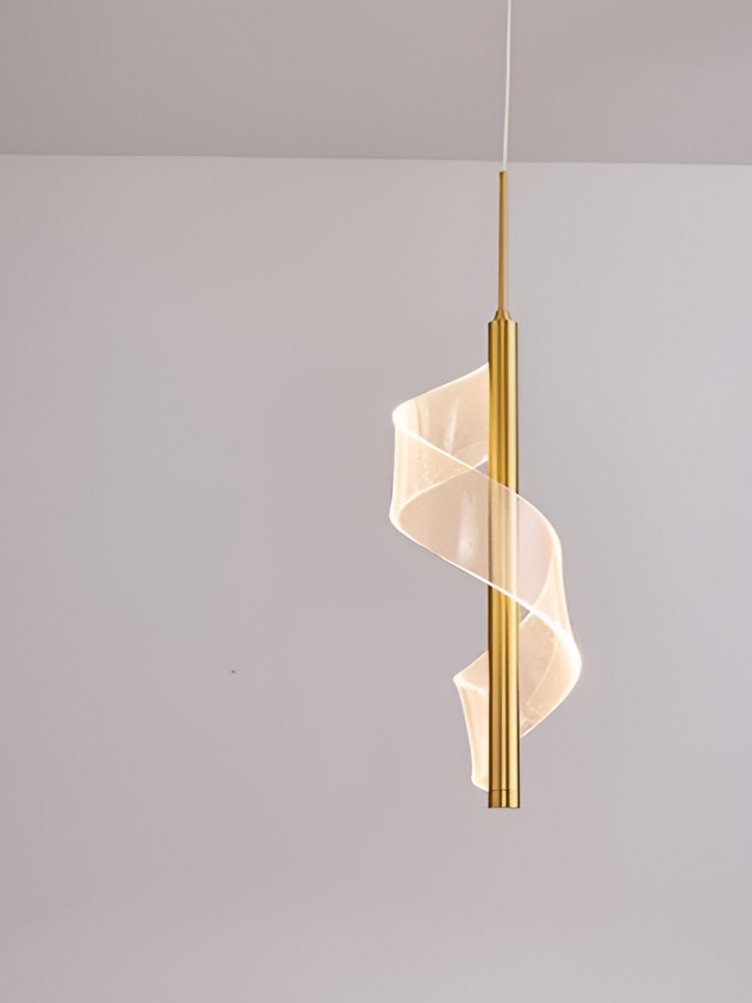 SHRI MAHAL ANTIQUES Gold Toned & Transparent Textured Metal Contemporary Ceiling Lamp-picture-20