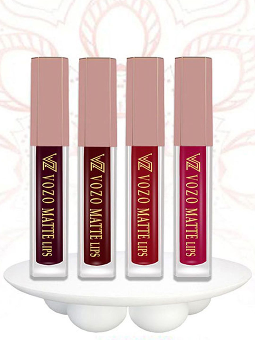 VOZO 4-Pc Velvety Smooth Matte Long Lasting Lipstick - 6ml Each MINI-LIPS-102-103-104-106-image-28