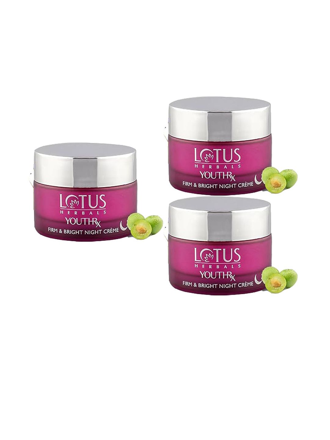 Lotus Herbals YouthRx Set Of 3 Firm & Bright Bakuchiol Retinol Night Cream 50gm Each