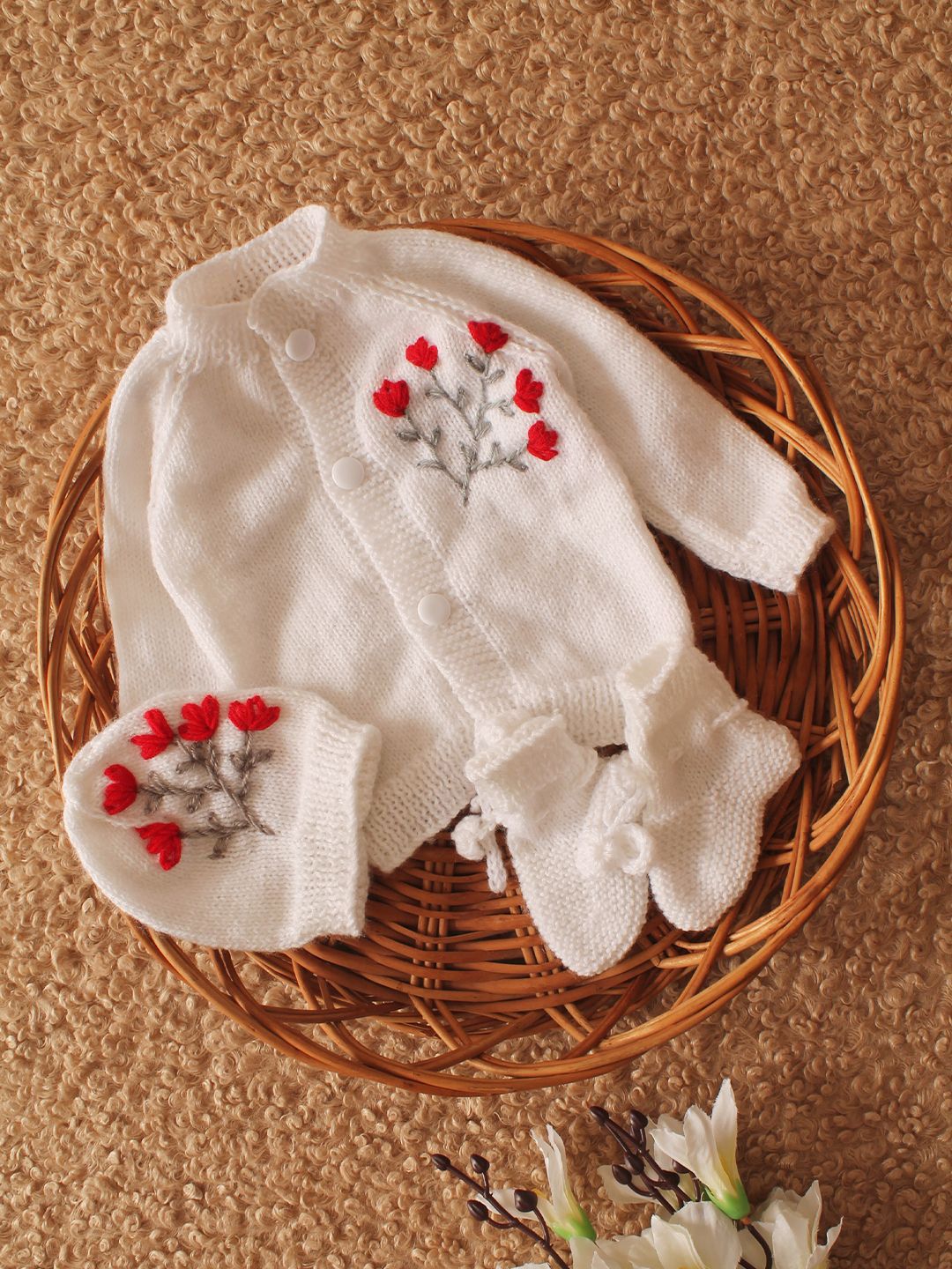 Woonie Unisex Kids Floral Cardigan-picture-31