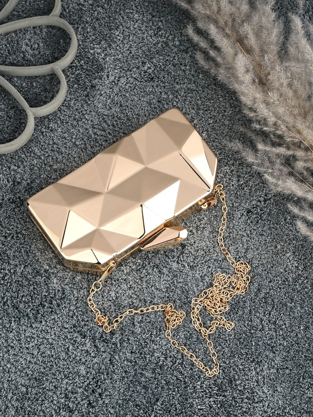 DressBerry Textured Box Clutch-image-39