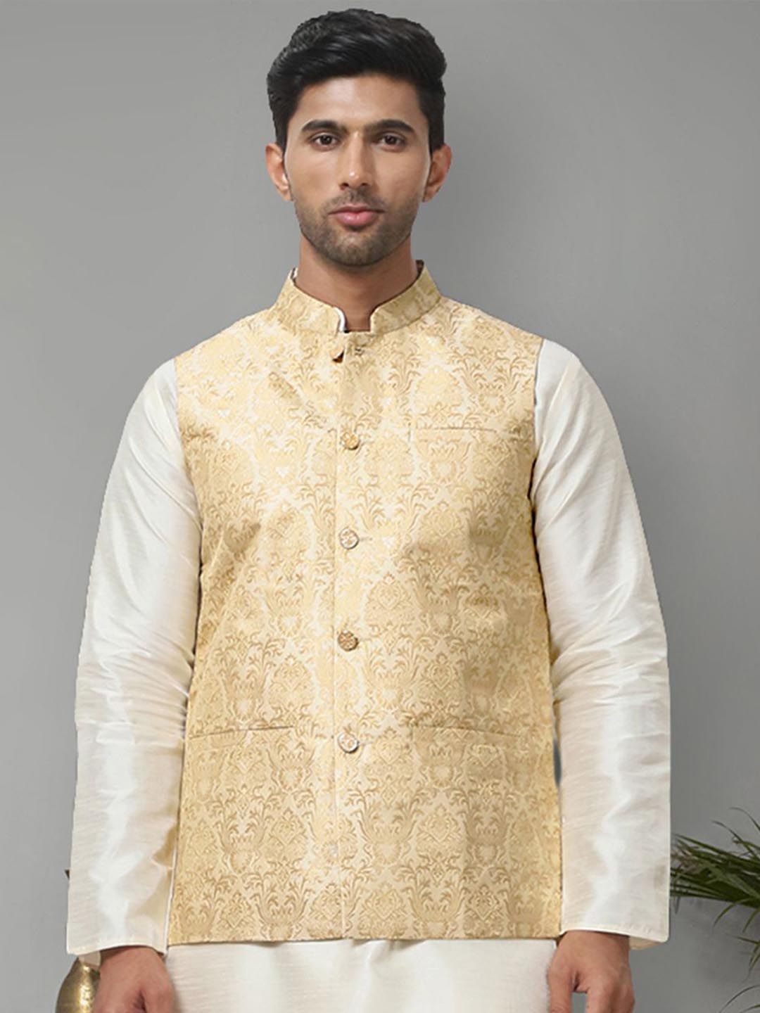 Anouk Woven Design Nehru Jacket-picture-32
