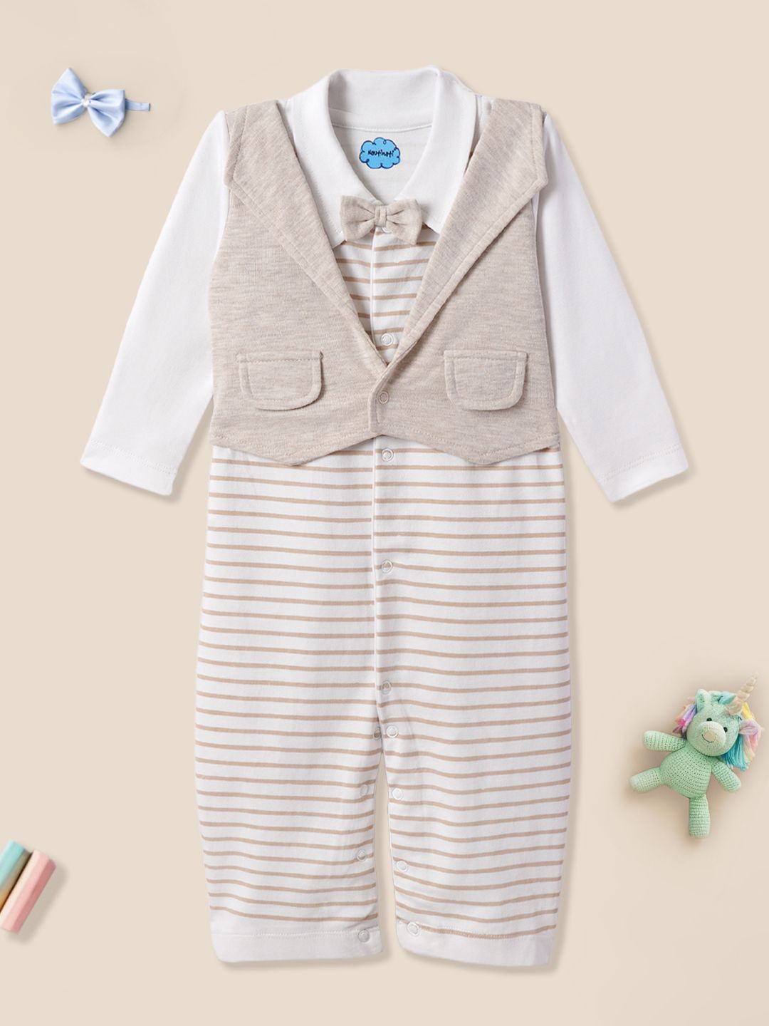 Nauti Nati Infants Printed Cotton Romper-picture-40