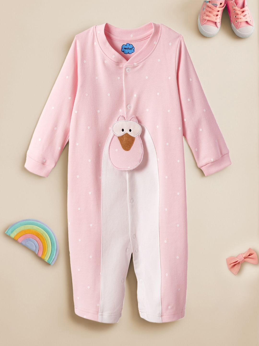 Nauti Nati Infants Printed Cotton Romper-picture-57