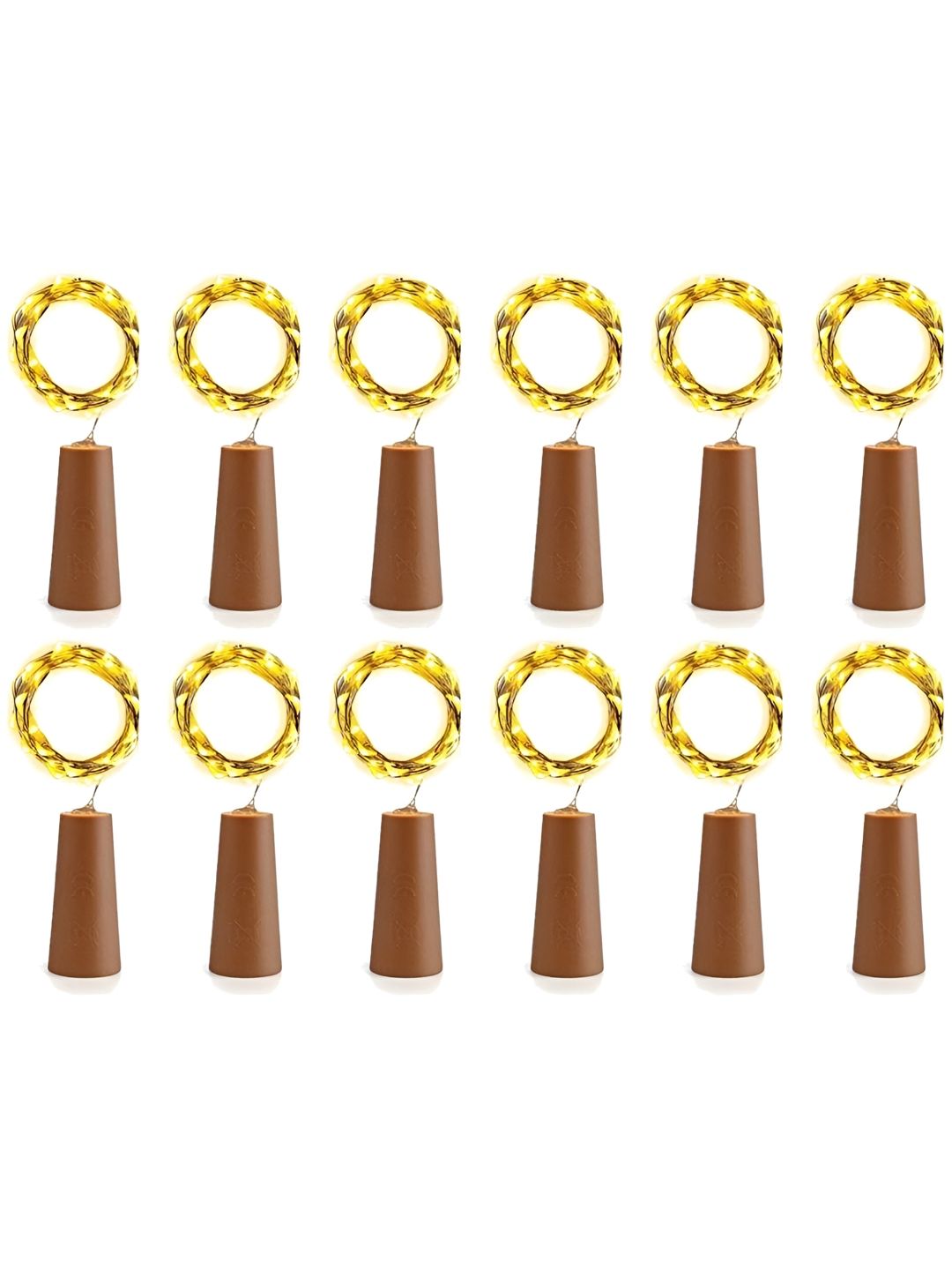 SPARK WORLD 12 Pcs Yellow Rice Shape String Lights-picture-9