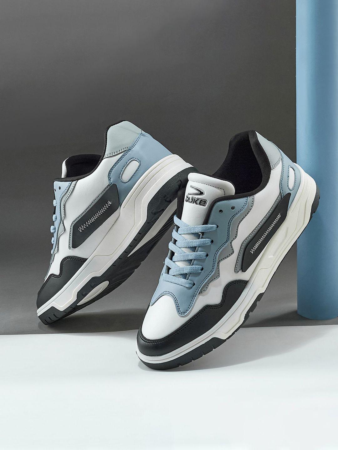 Duke Men Colourblocked Lace Ups Round Toe Sneakers-picture-23