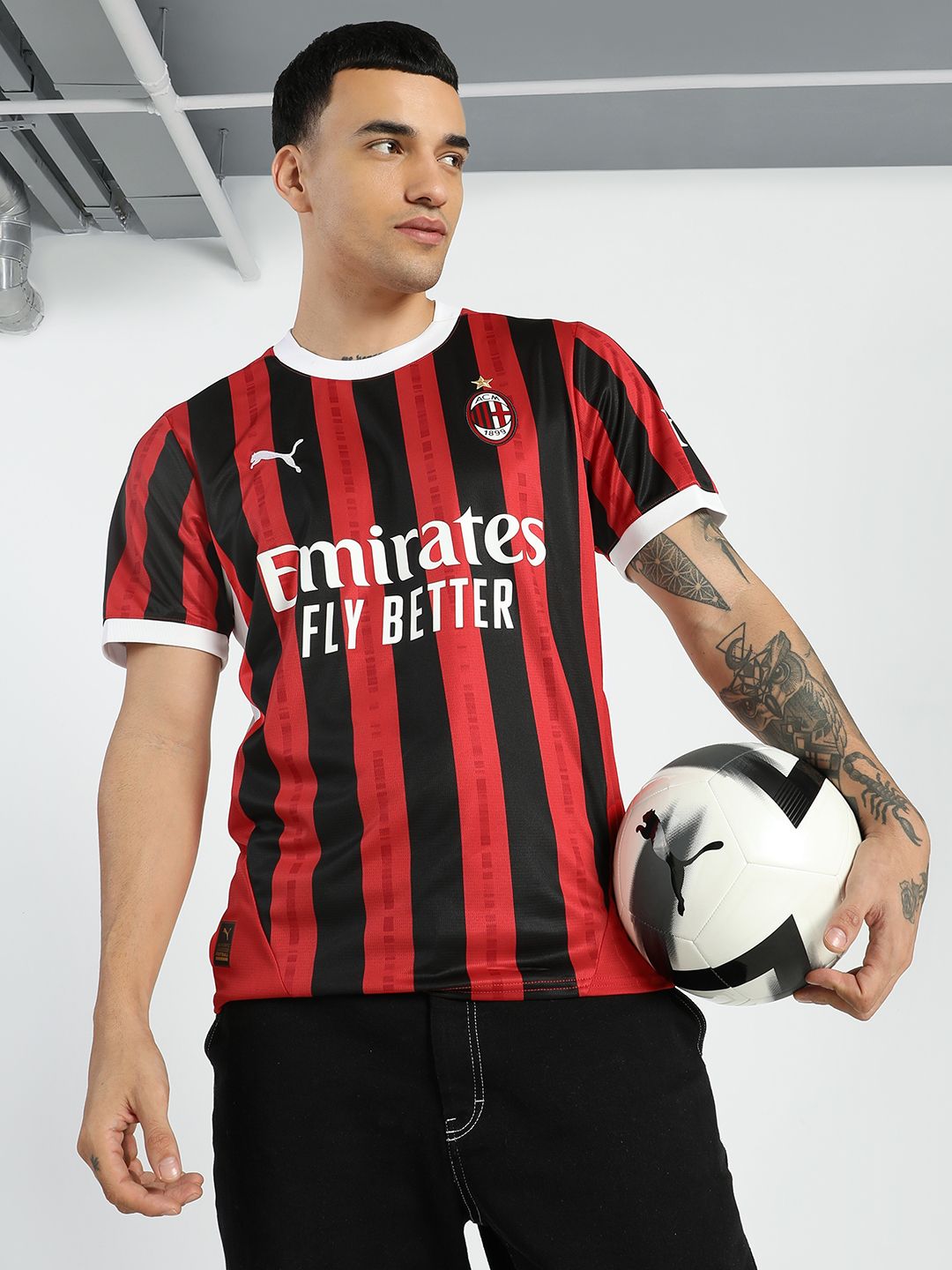 Puma dryCELL A C Milan 24/25 Striped Football T-shirt-picture-40