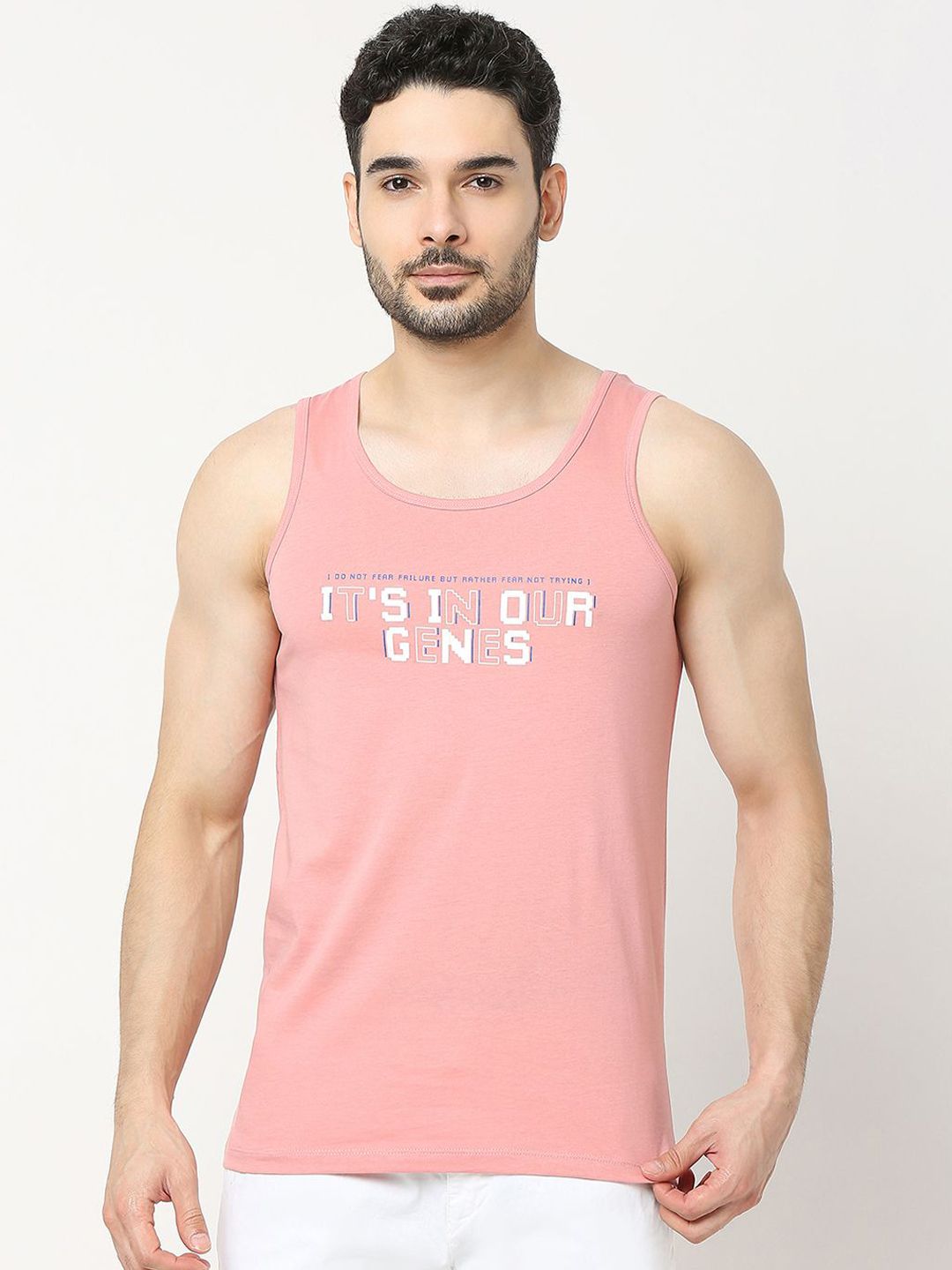 UnderJeans by Spykar Printed Cotton Gym Vest-picture-10