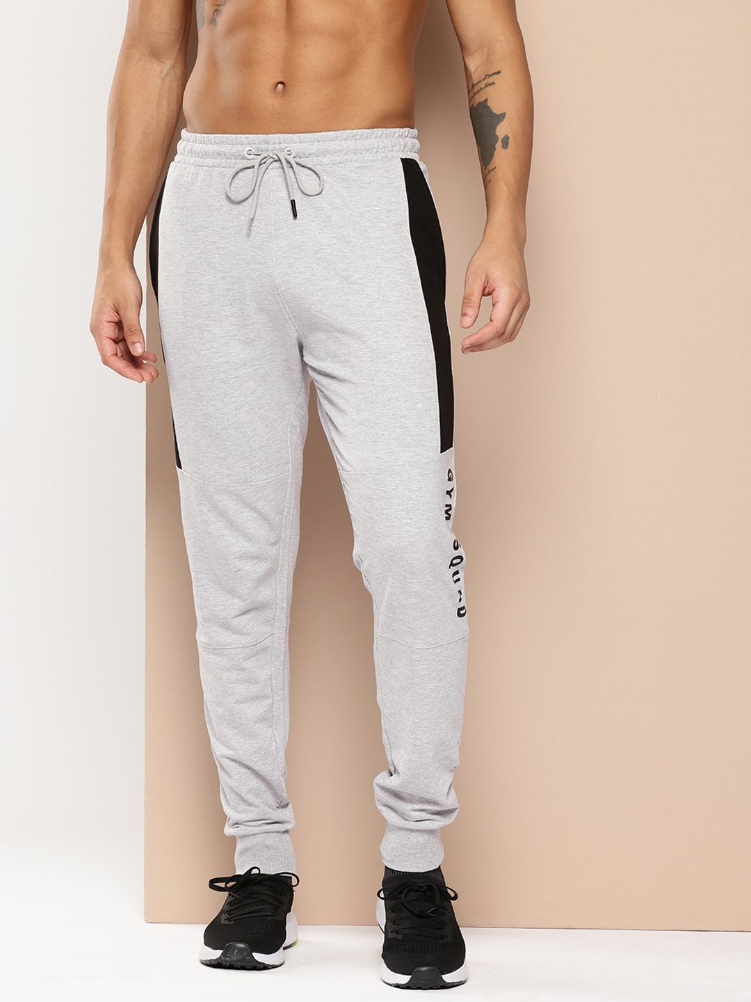 Alcis Typography Printed Terry Joggers-image-34