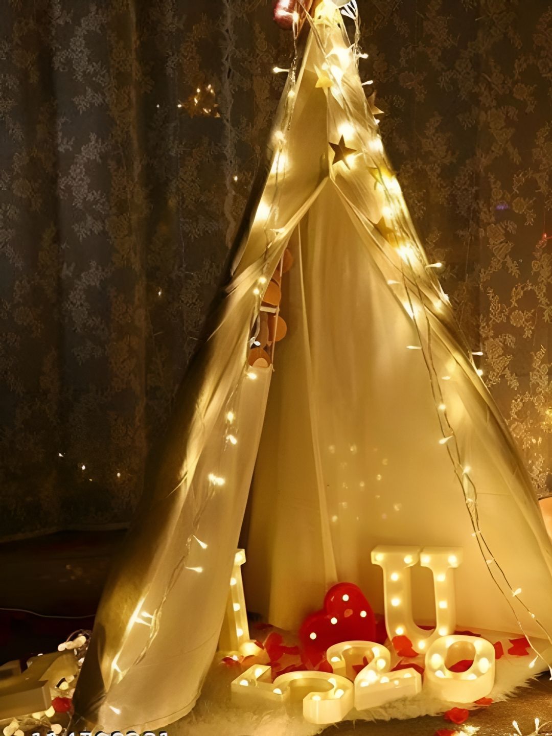 ENORMITY Yellow Rice Shape String Lights-picture-28