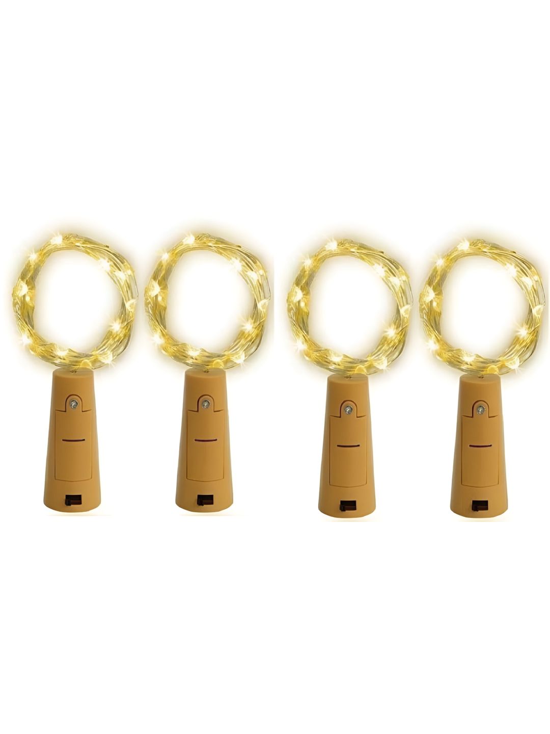 ENORMITY 4Pcs Yellow & Brown Rice Shape Cork String Light-picture-31