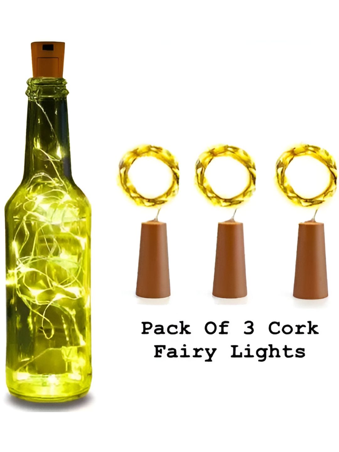 ENORMITY 3 Pcs Yellow & Brown Rice Shape String Lights-picture-22