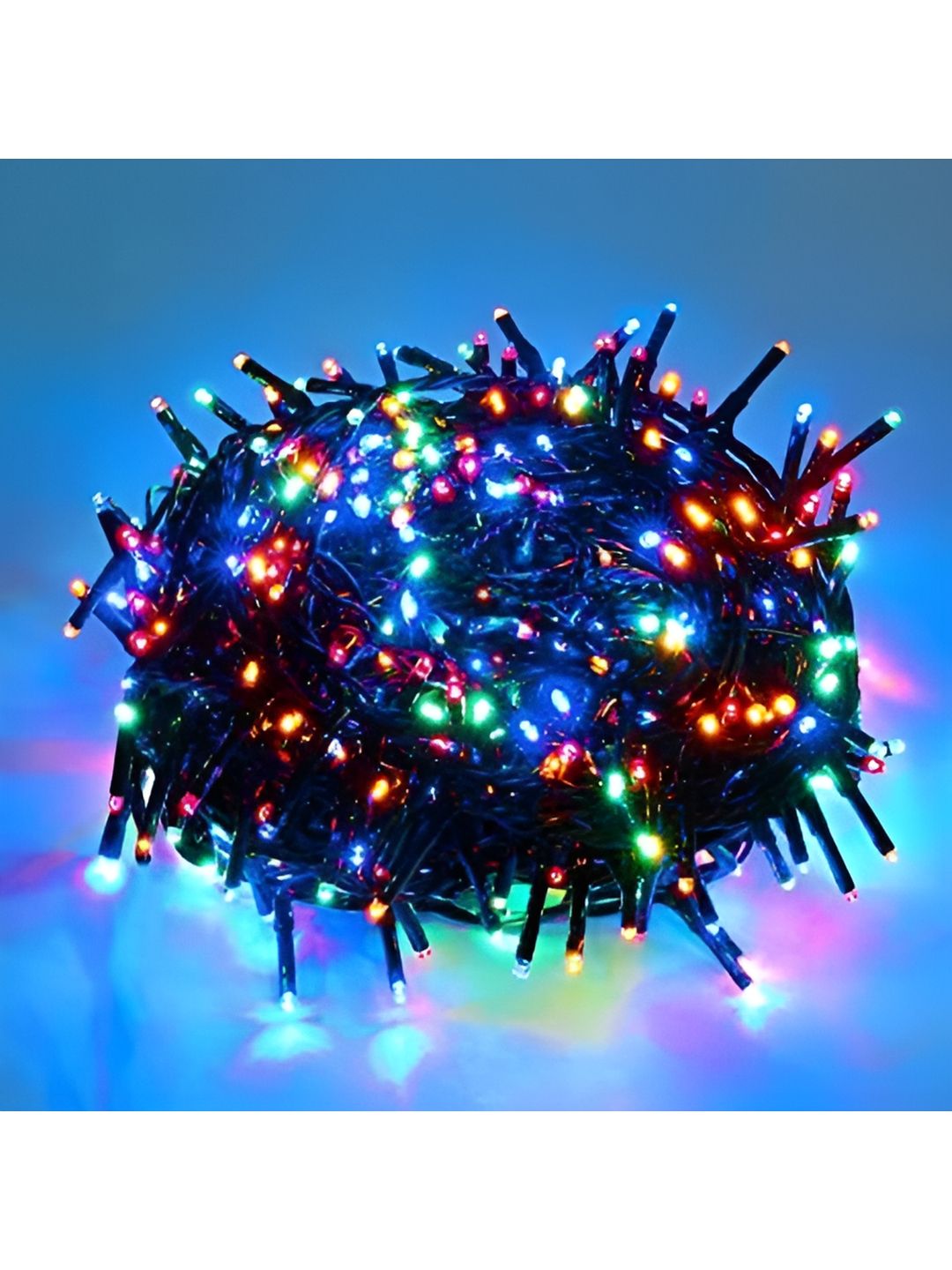 ENORMITY Green & Blue Rice Shape Bulb String Lights-image-31
